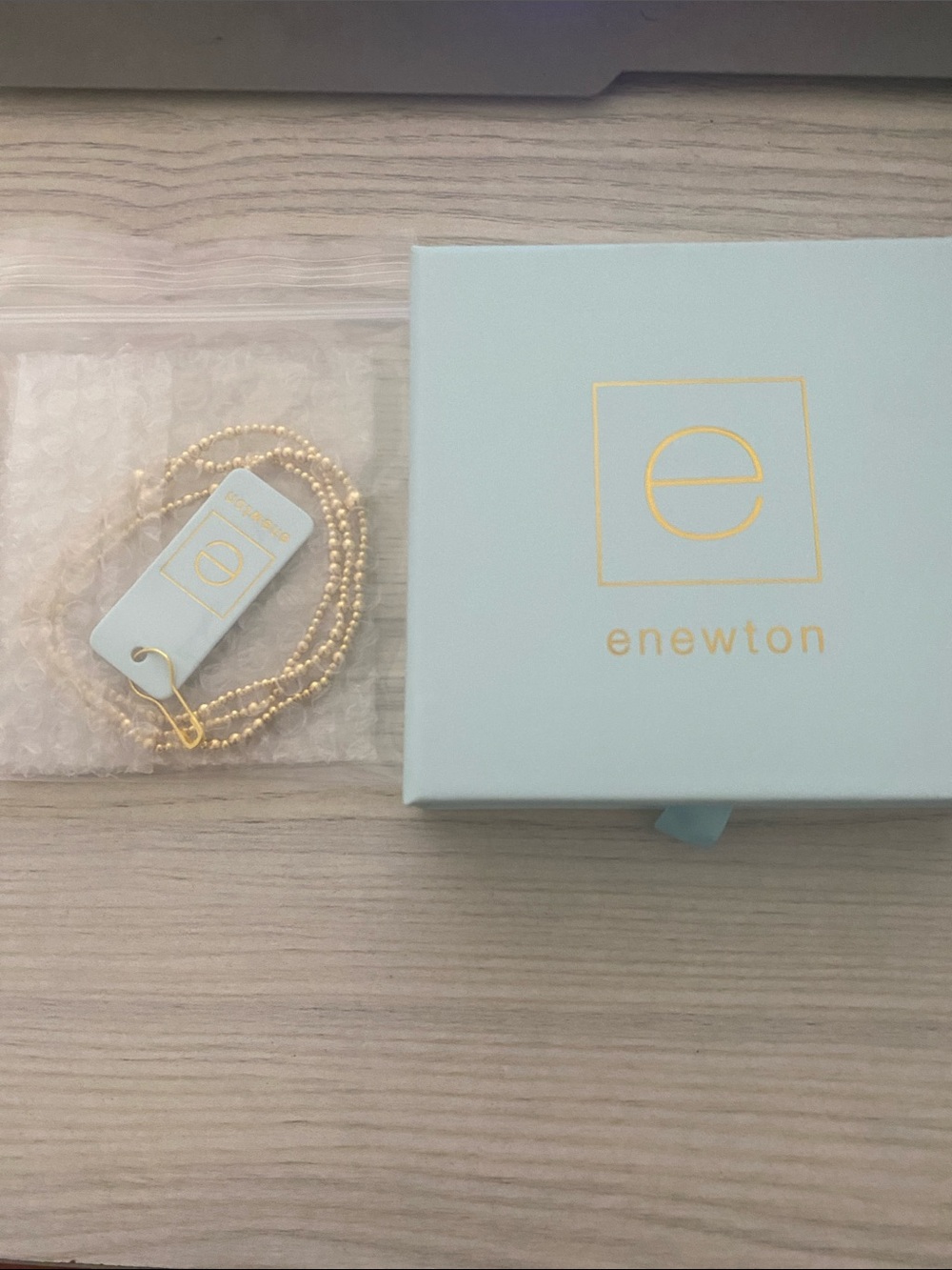 Enewton Gold Beaded Layered Necklace - Elegant Two-Strand Design